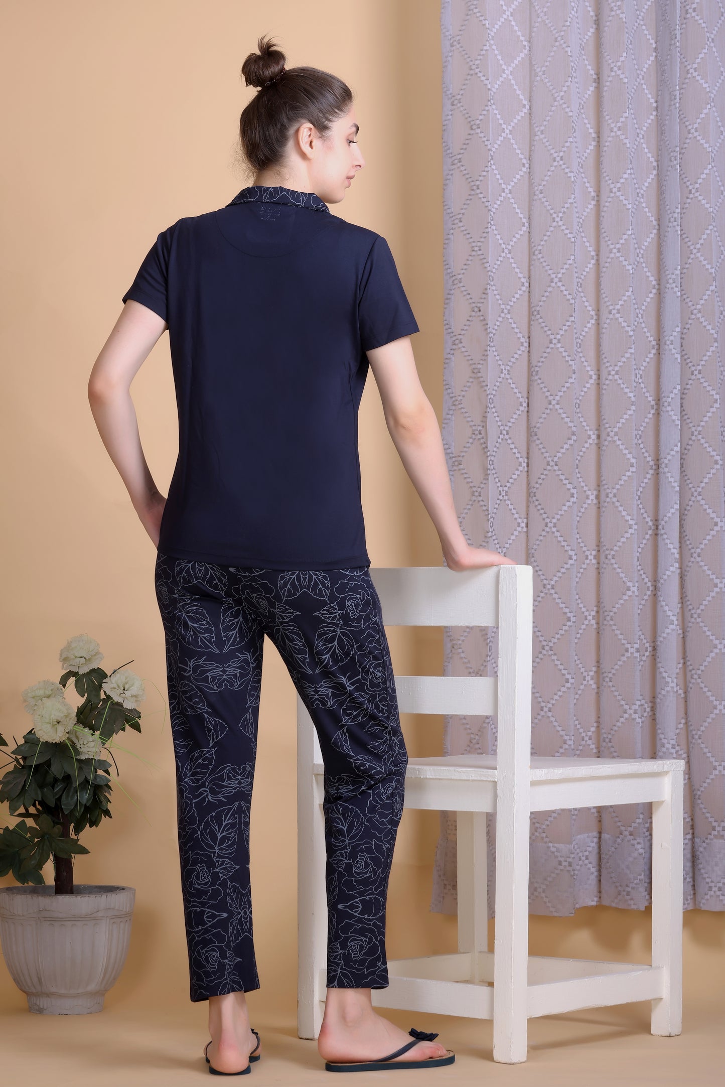 Front- open nightwear set