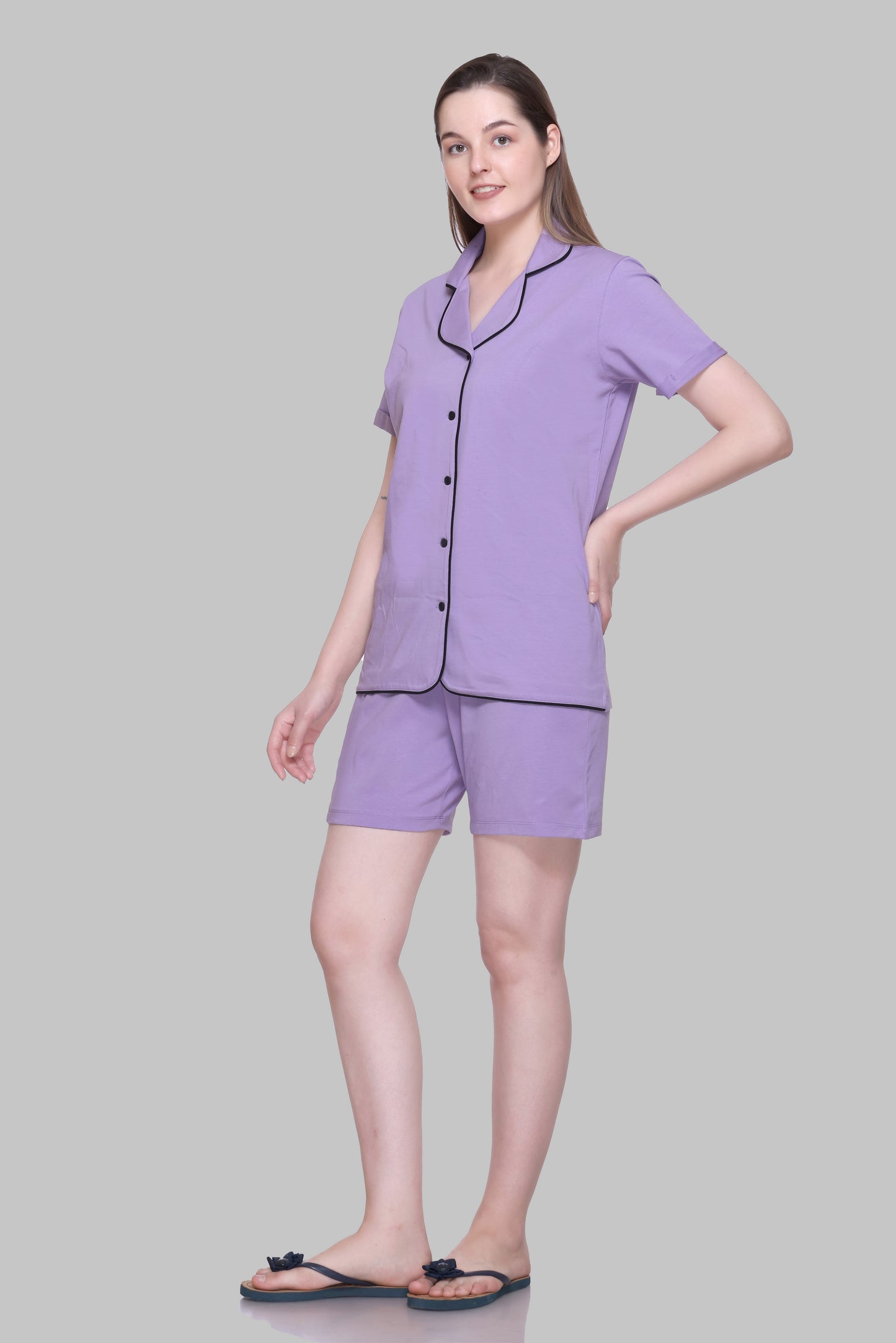 Cotton Front-Open with Shorts