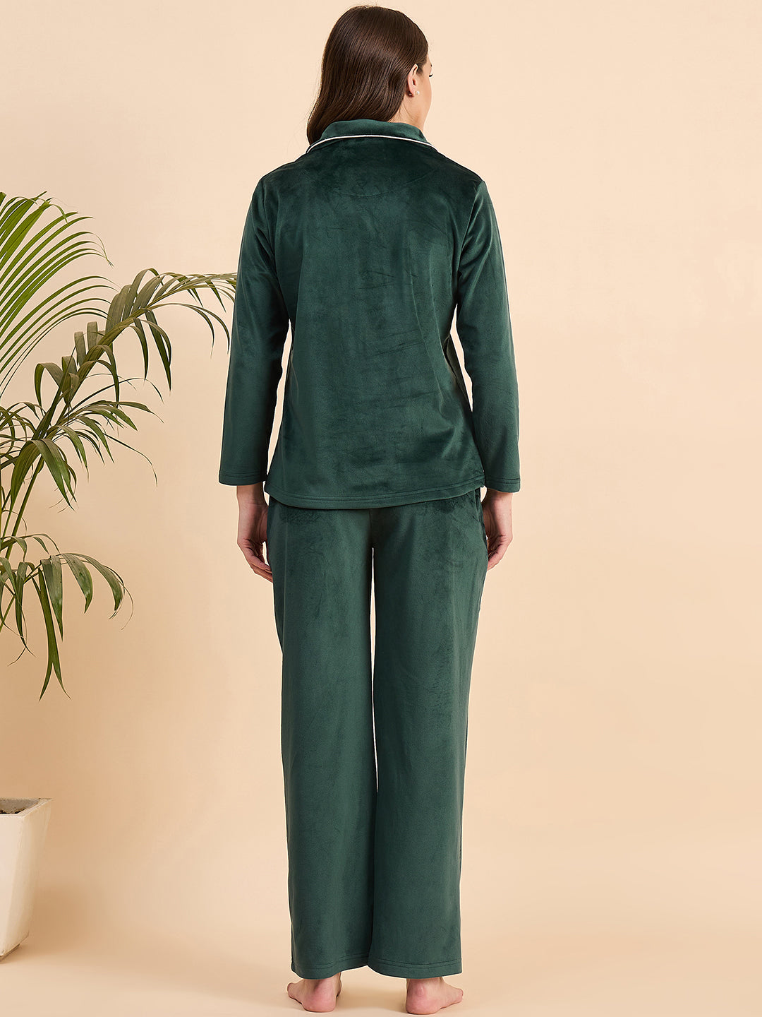 KIZA WOMEN VELVET FRONT OPEN