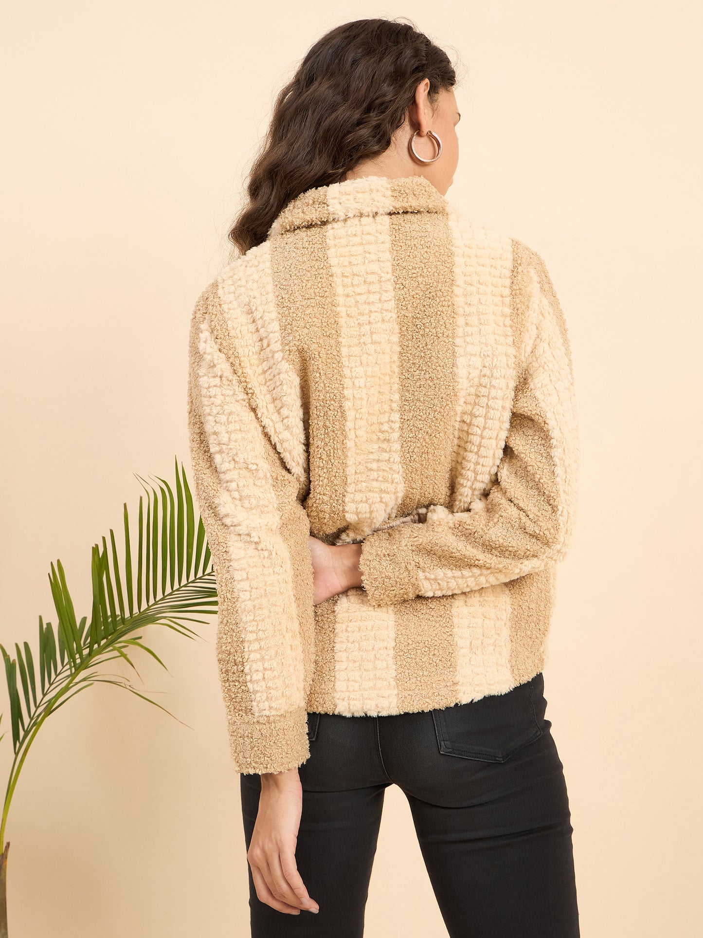 KIZA WOMEN FRONT OPEN FUR COAT