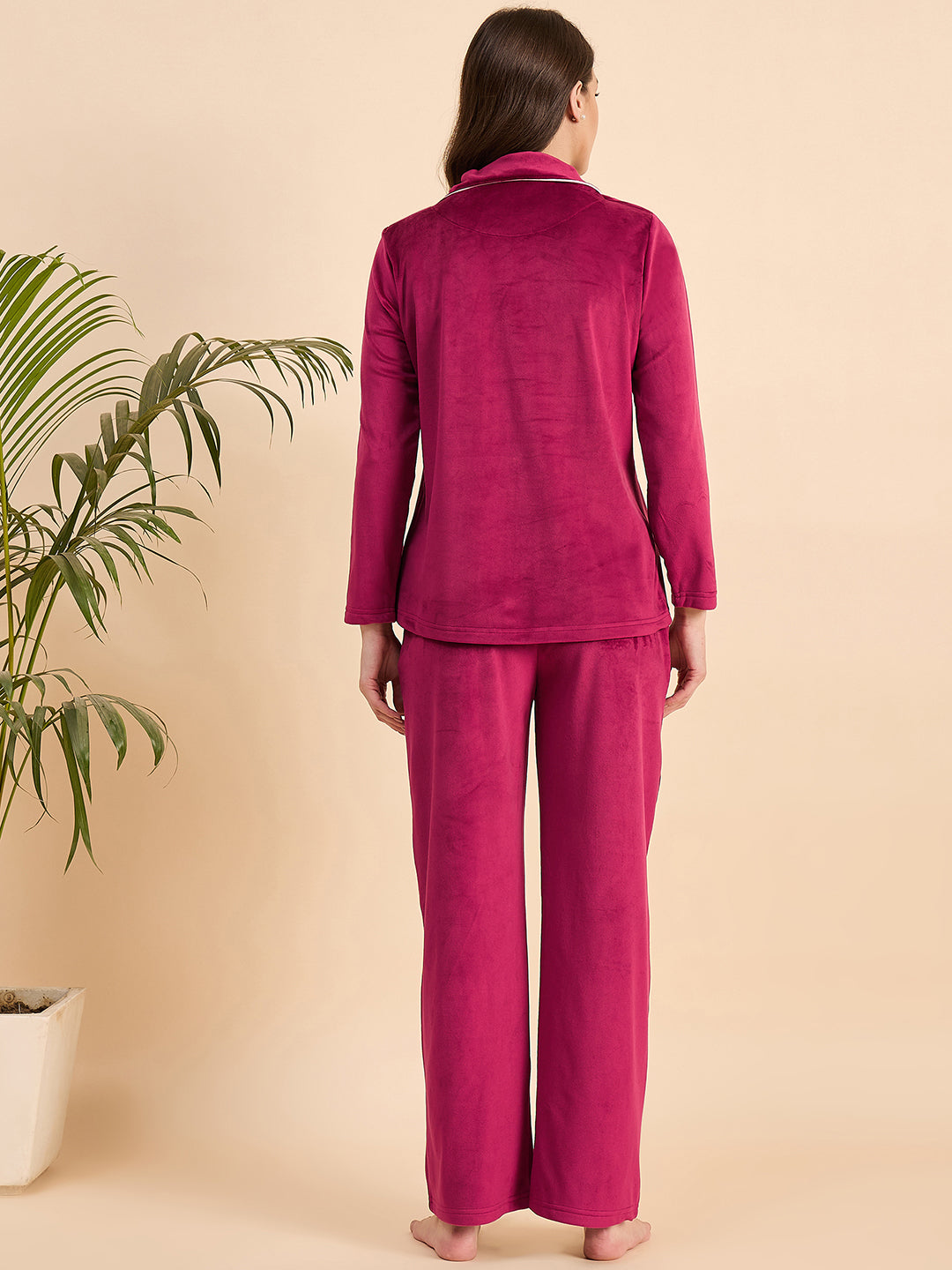 KIZA WOMEN VELVET FRONT OPEN