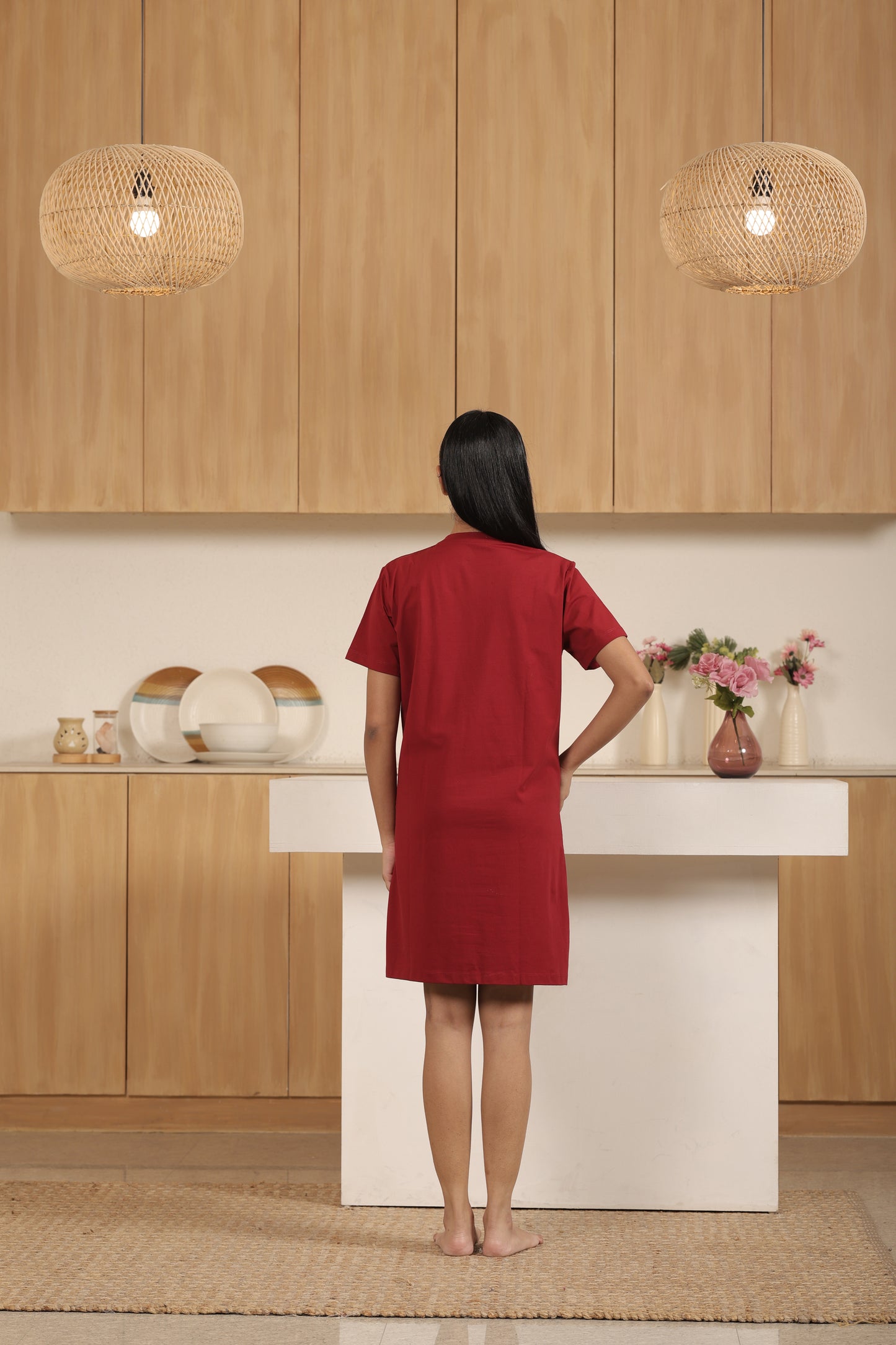 CottonBloom HeartGlow Nightdress