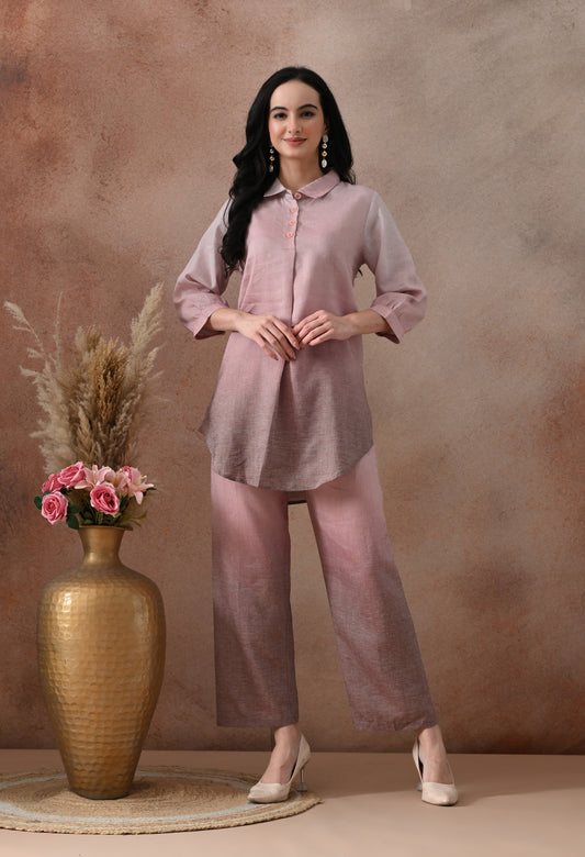 Dusty Pink Linen Co-Ord Set
