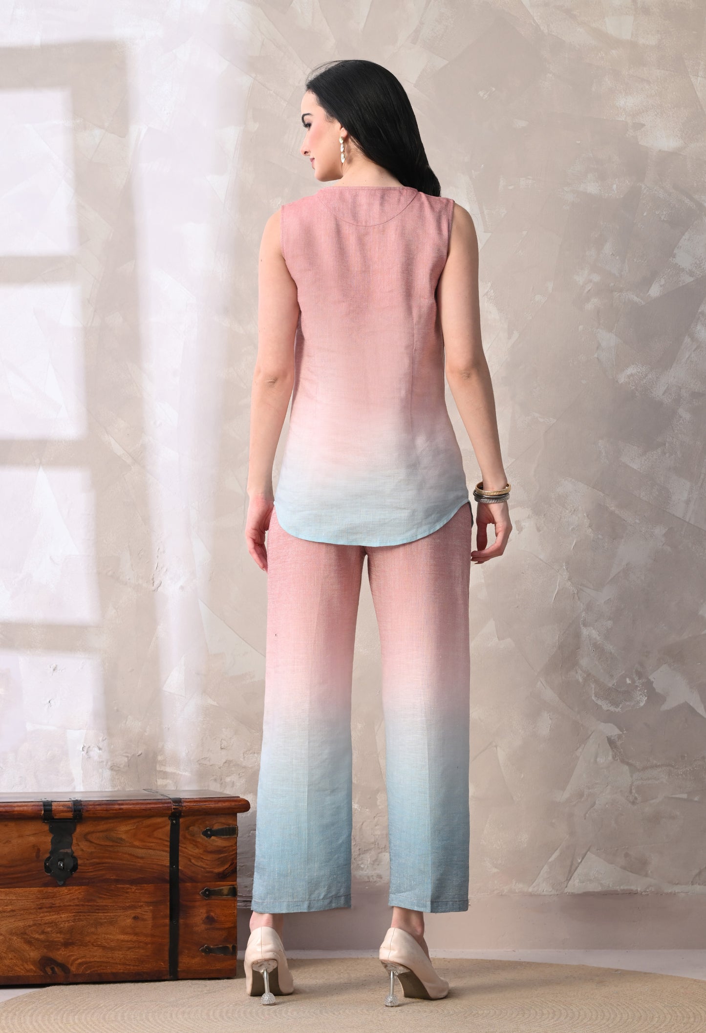 Women Ombre Dyed Sleeveless Co-Ord Set