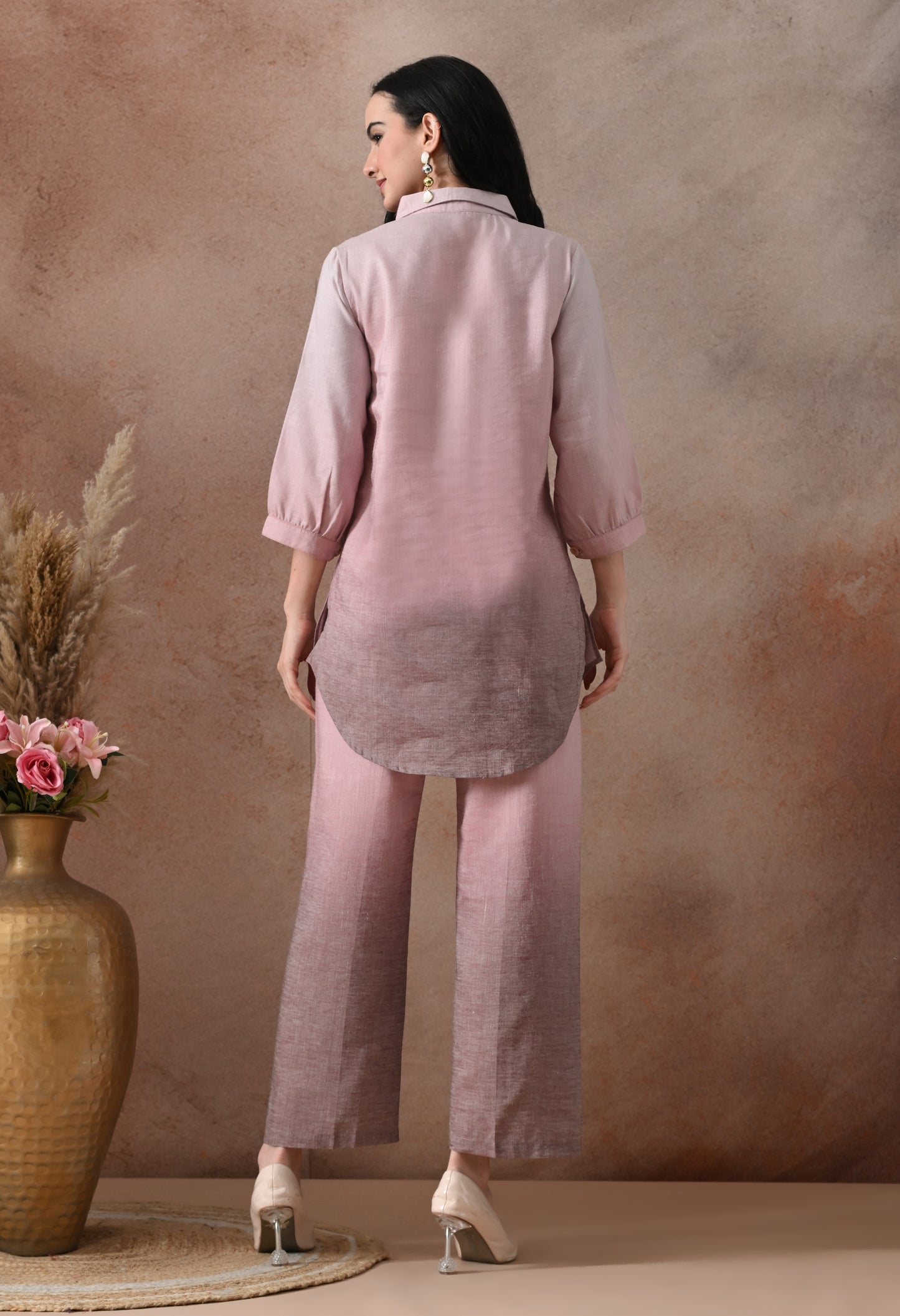 Dusty Pink Linen Co-Ord Set