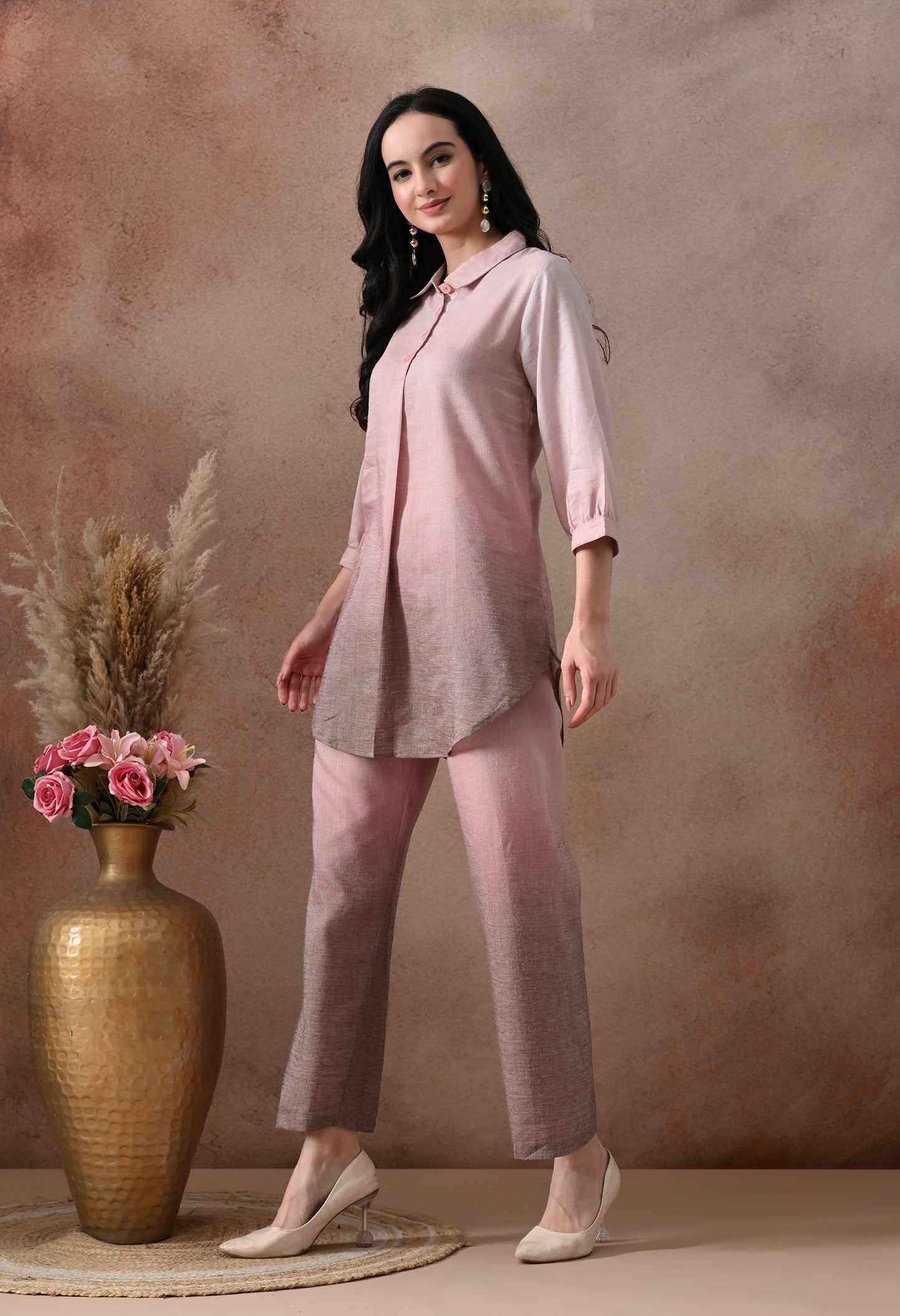 Dusty Pink Linen Co-Ord Set