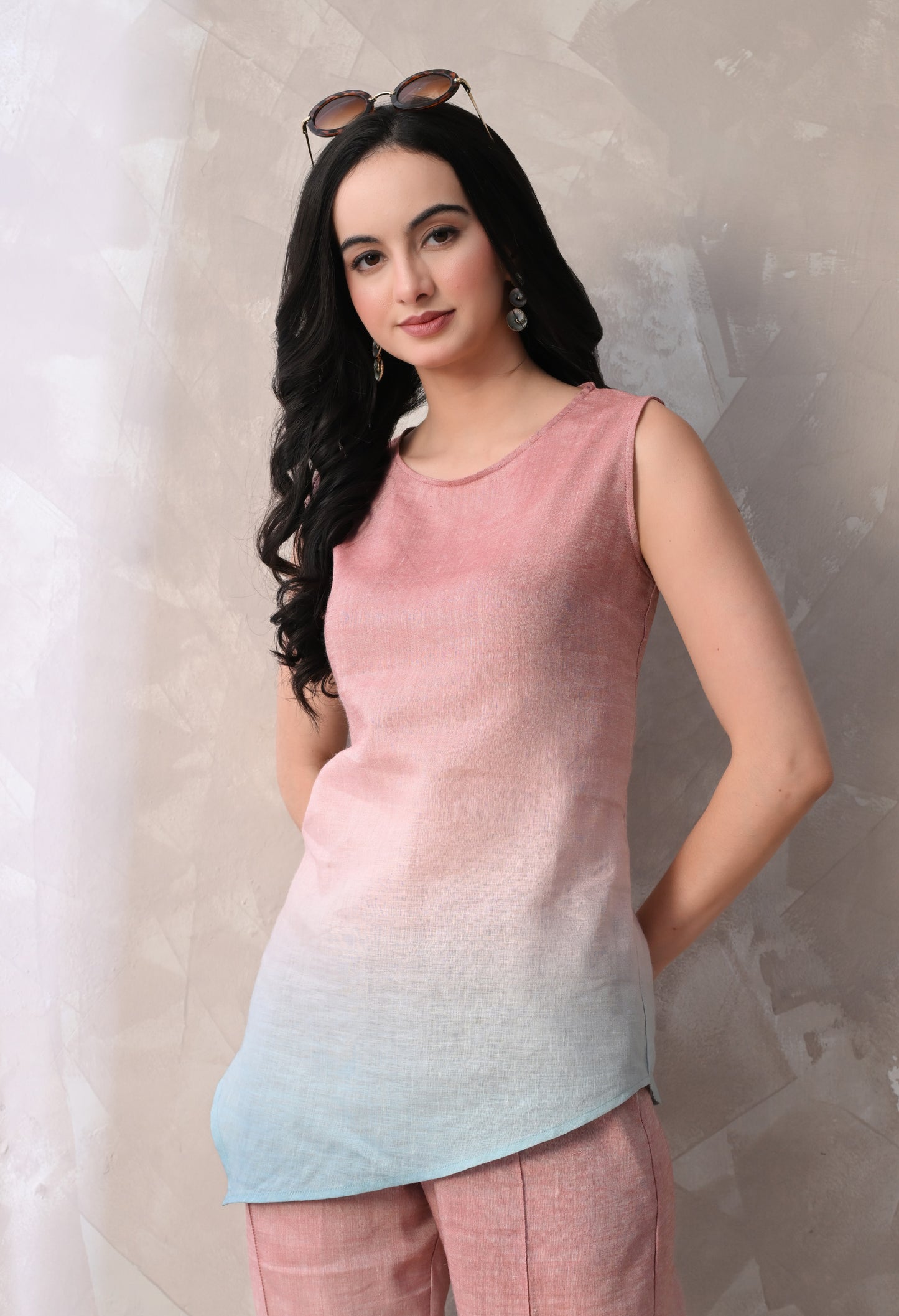 Women Ombre Dyed Sleeveless Co-Ord Set
