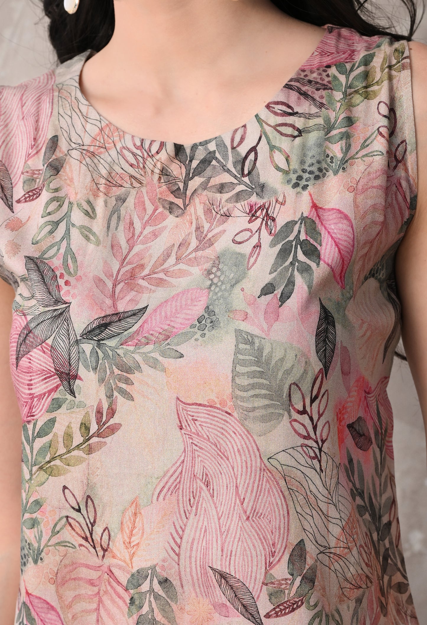 Blush Pink Floral Linen Co-Ord Set