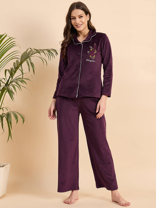 KIZA WOMEN VELVET FRONT OPEN