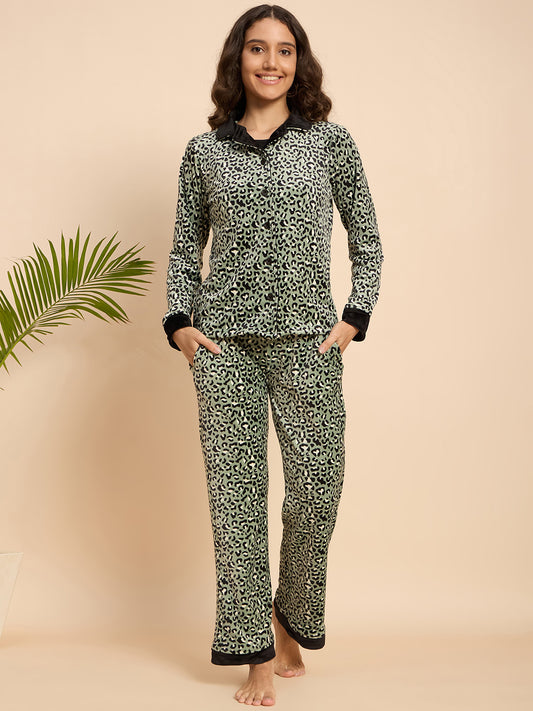 KIZA WOMEN PRINTED FRONT OPEN