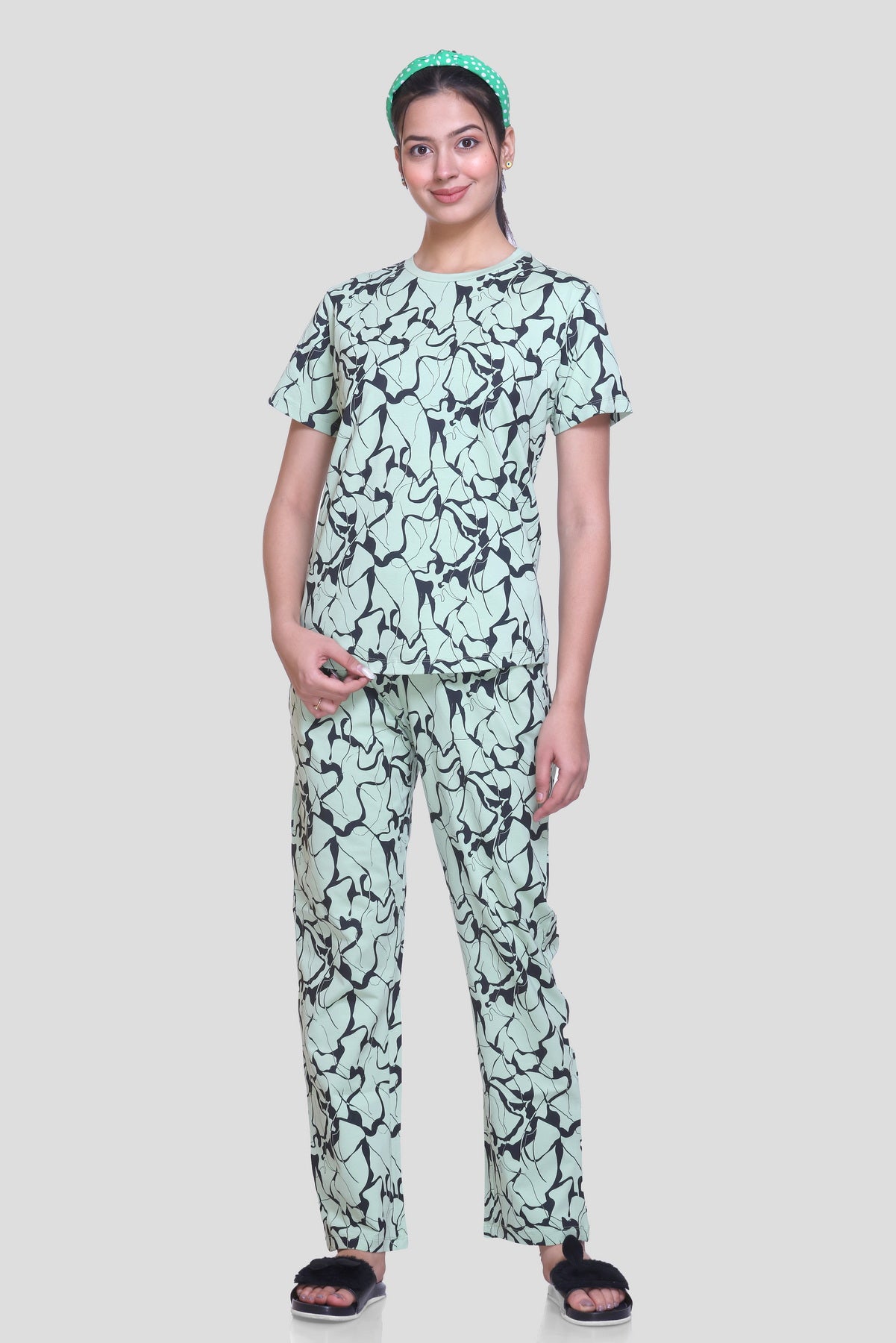 CottonBloom LeafWhirl Lounge Set