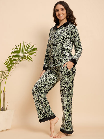 KIZA WOMEN PRINTED FRONT OPEN