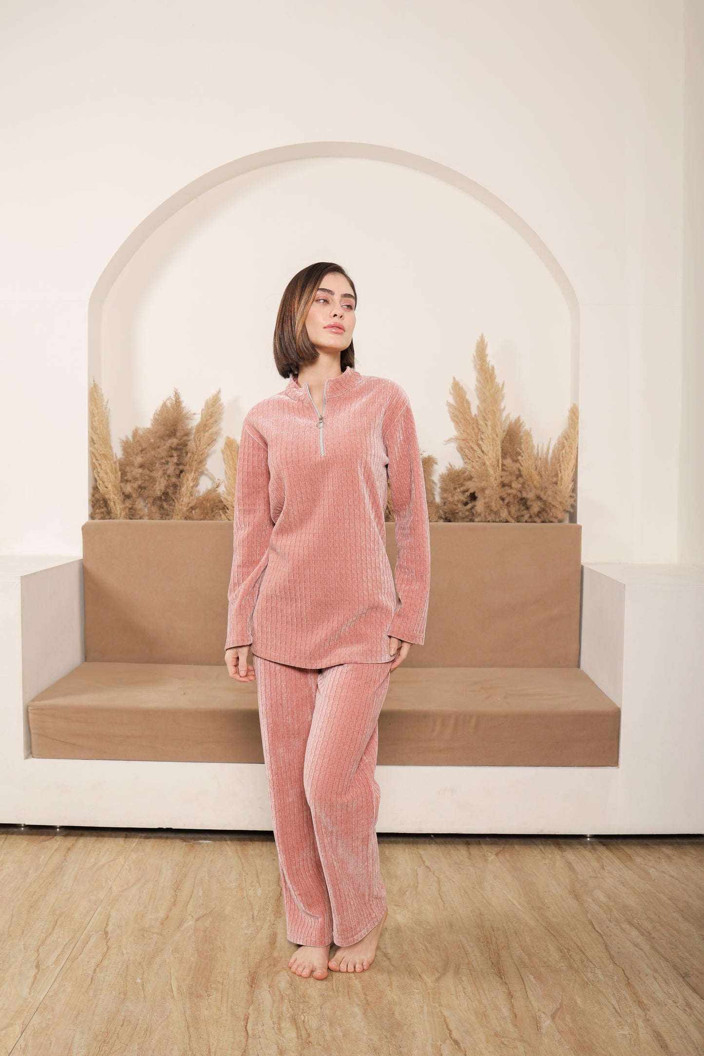 Kiza Women’s Chanel Coudary Zipper Night Suit