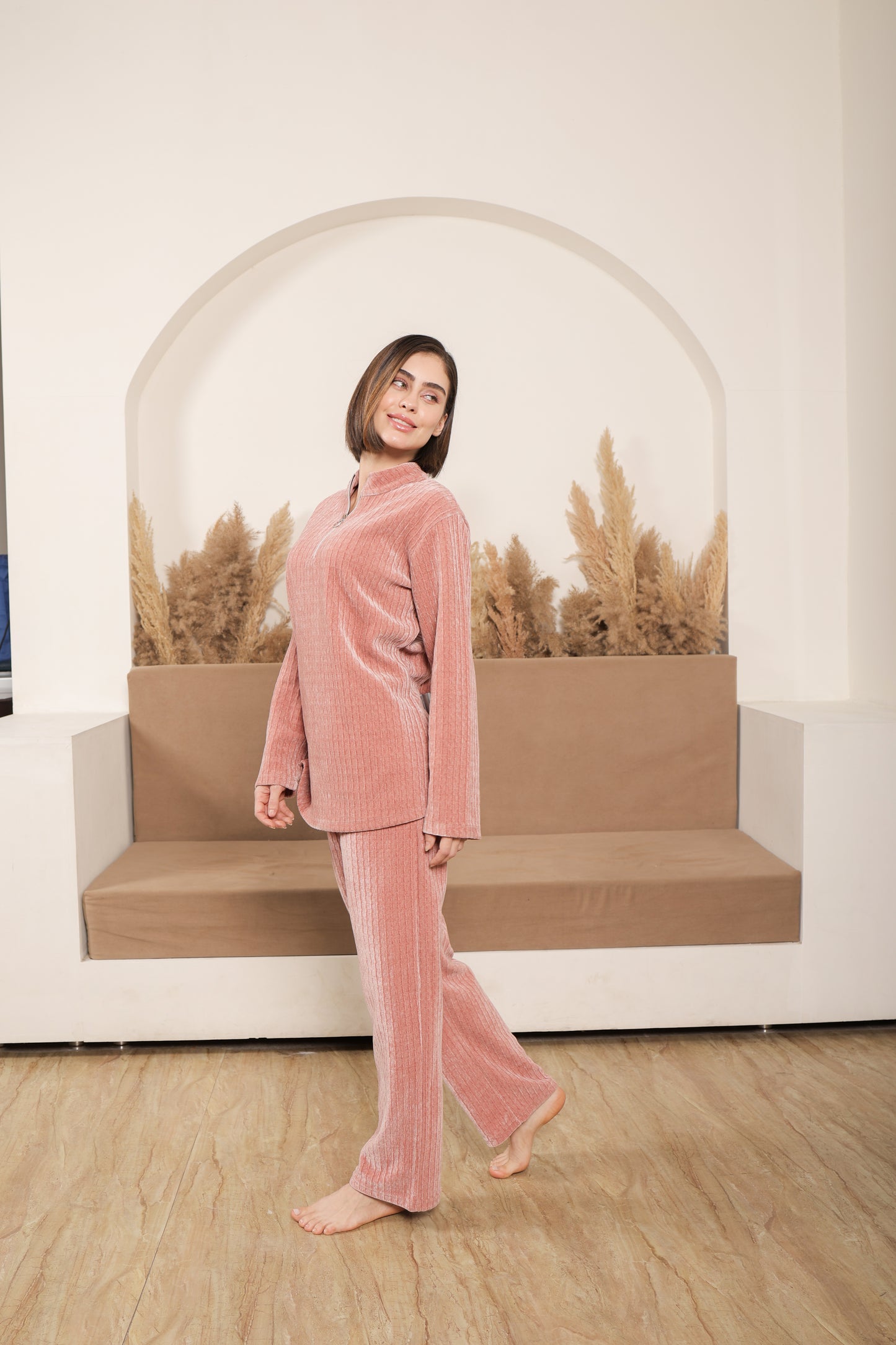 Kiza Women’s Chanel Coudary Zipper Night Suit