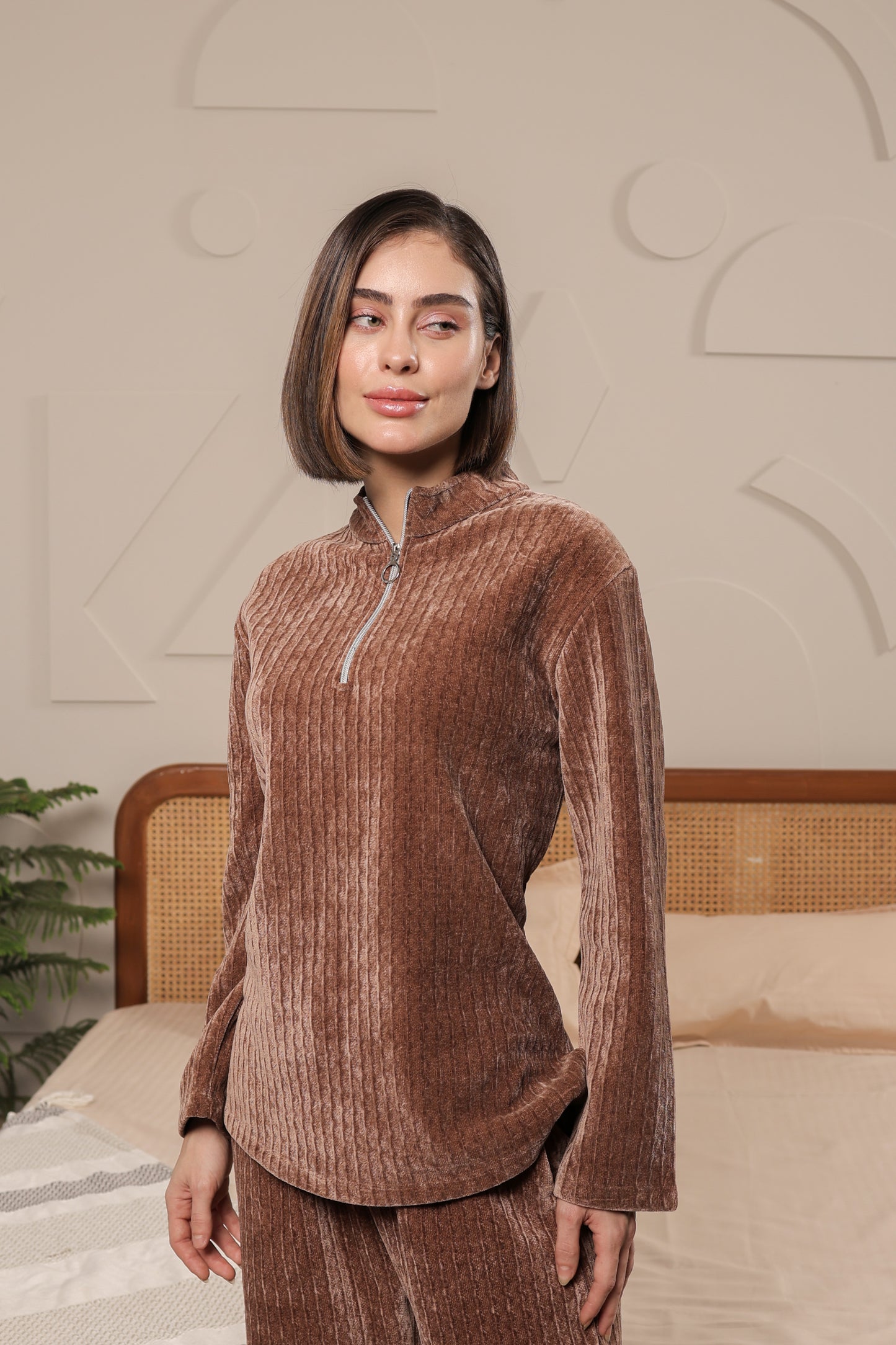 Kiza Women’s Chanel Coudary Zipper Night Suit