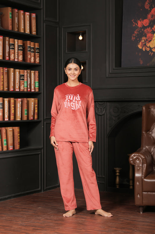 Kiza Women’s Round Neck Printed Night Suit