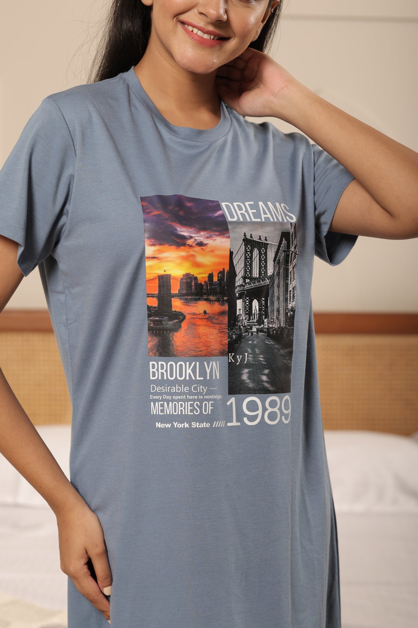 CottonBloom Brooklyn Dreams Lounge Dress