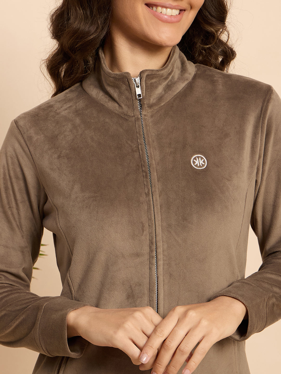 Mouse Grey Velour Zip-Front Jacket & Pants Lounge Set - KIZA