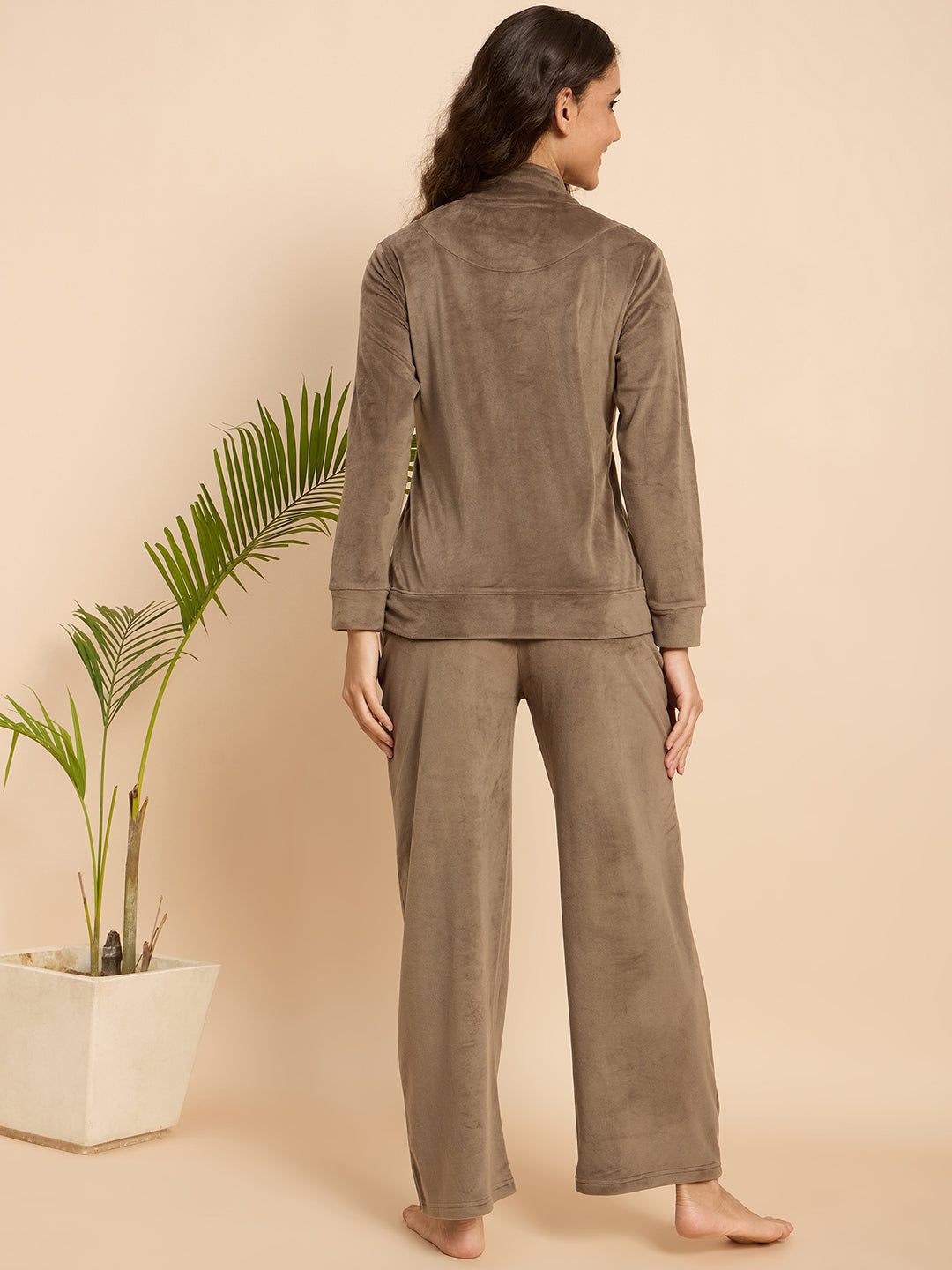 Mouse Grey Velour Zip-Front Jacket & Pants Lounge Set - KIZA
